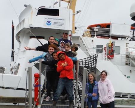 Cold Bay's elementary school student visit the NOAA Ship Rainier