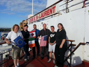 International team on Canadian Coast Guard Vessel.